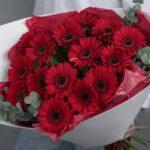 Гербера красная букет